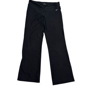 Nike Black Dri Fit Pull On Stretch Yoga Track Athletic Pants with Card Pocket L